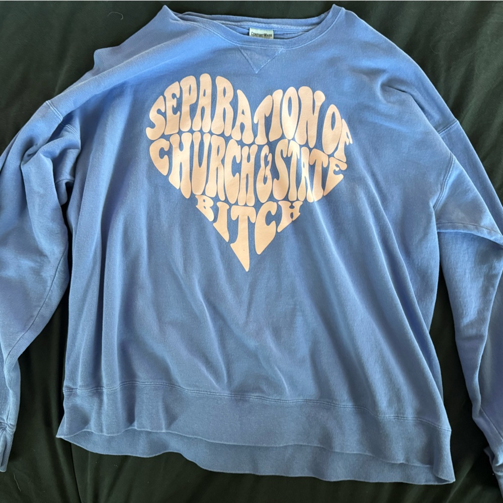 Hanes ComfortWash Blue Sweatshirt
